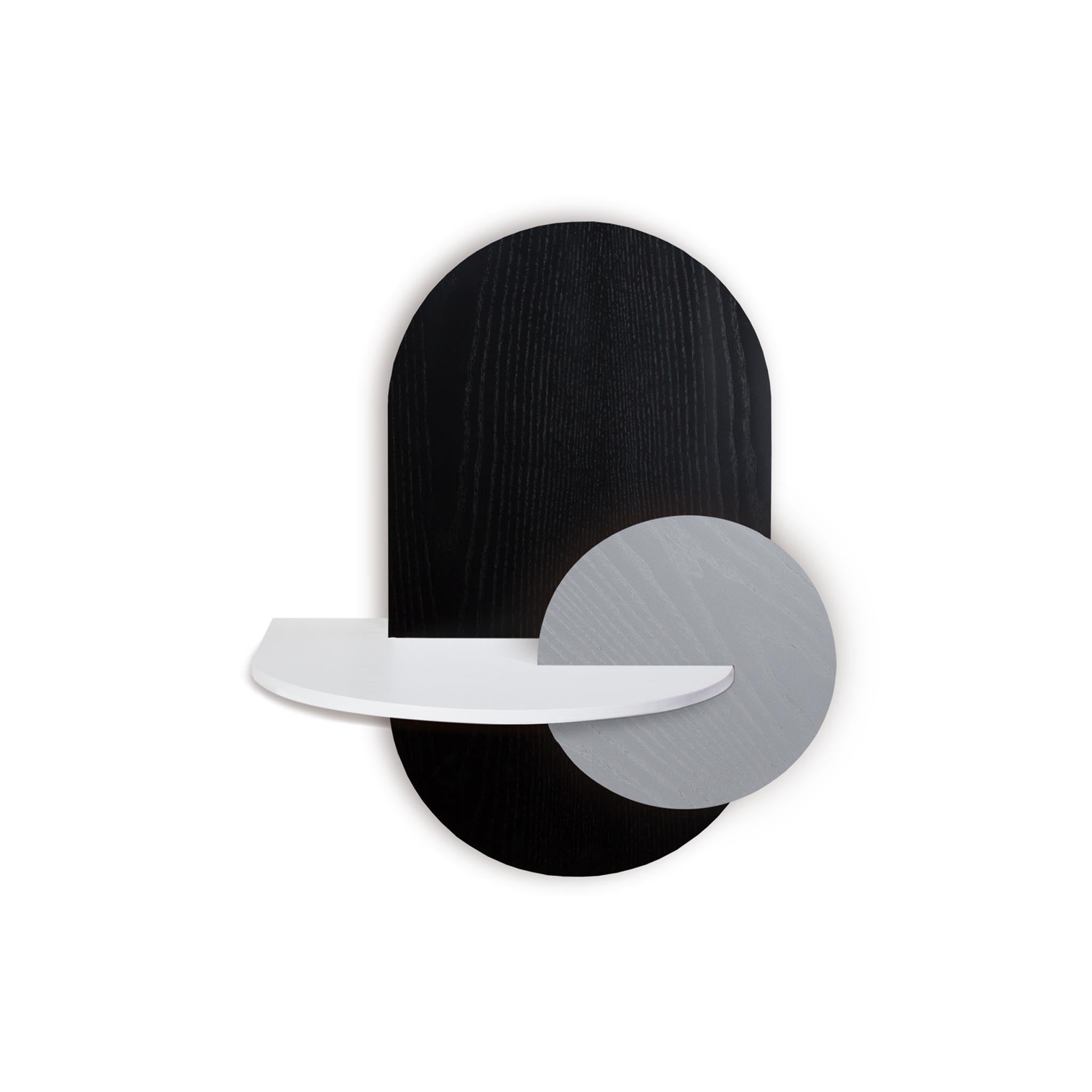 Alba floating nightstand · Black oval