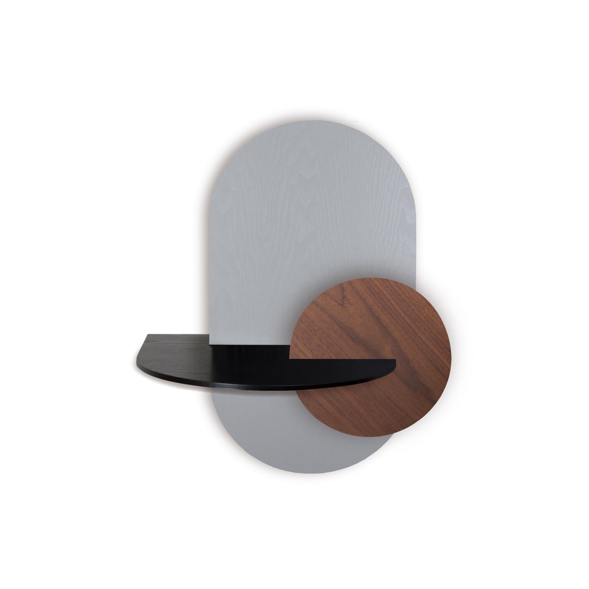 Alba floating nightstand · Grey oval