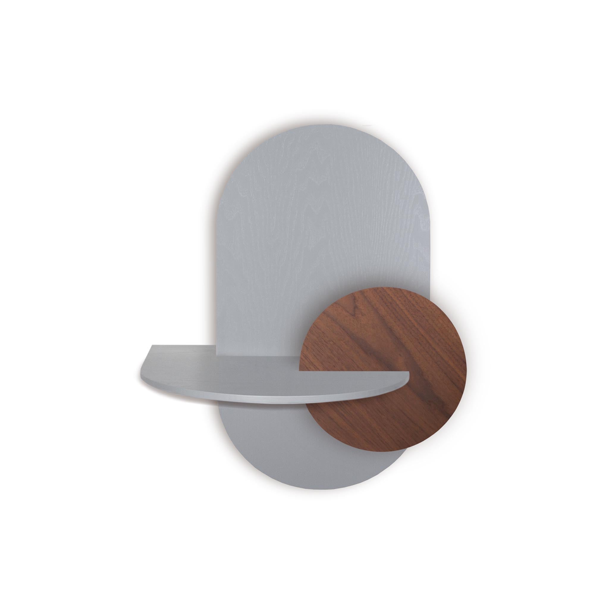 Alba floating nightstand · Grey oval