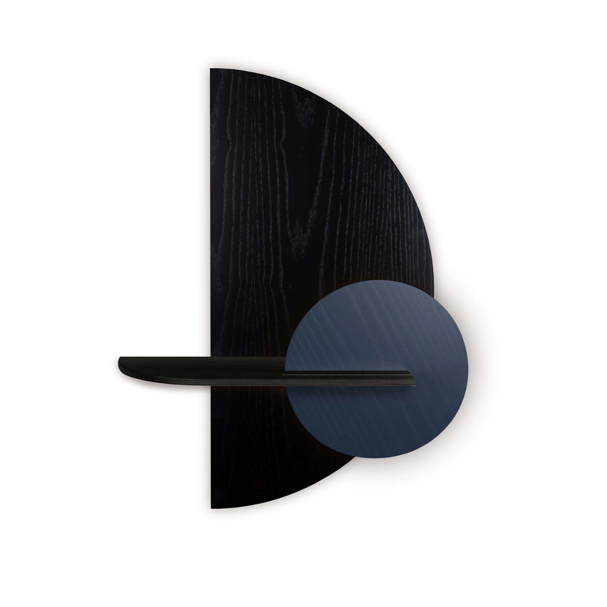 Alba wall shelf · Black semicircle
