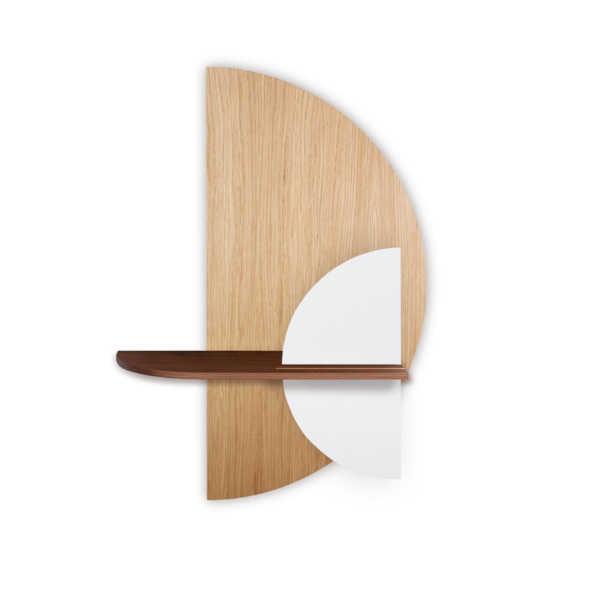 Alba wall shelf · Oak semicircle