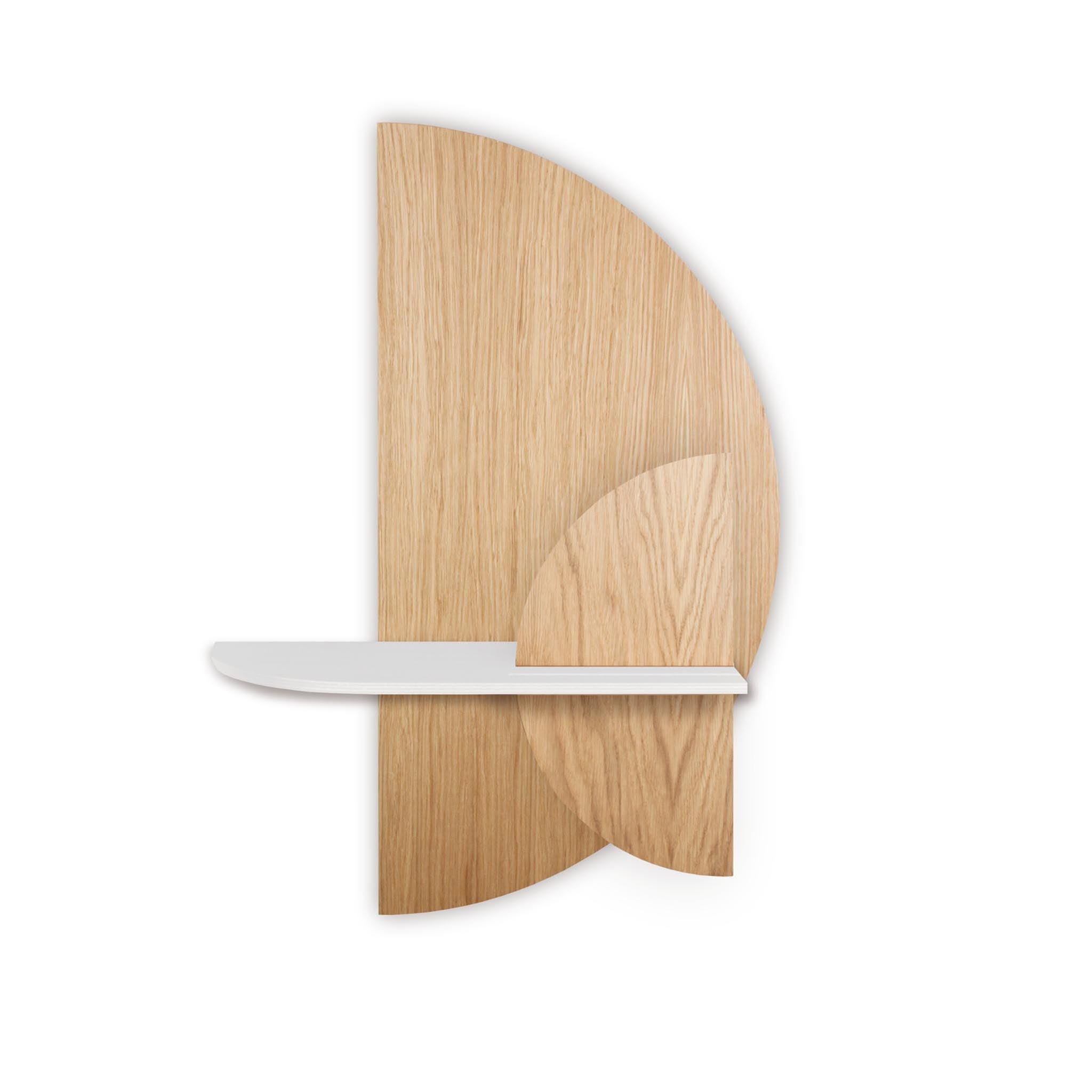 Alba wall shelf · Oak semicircle
