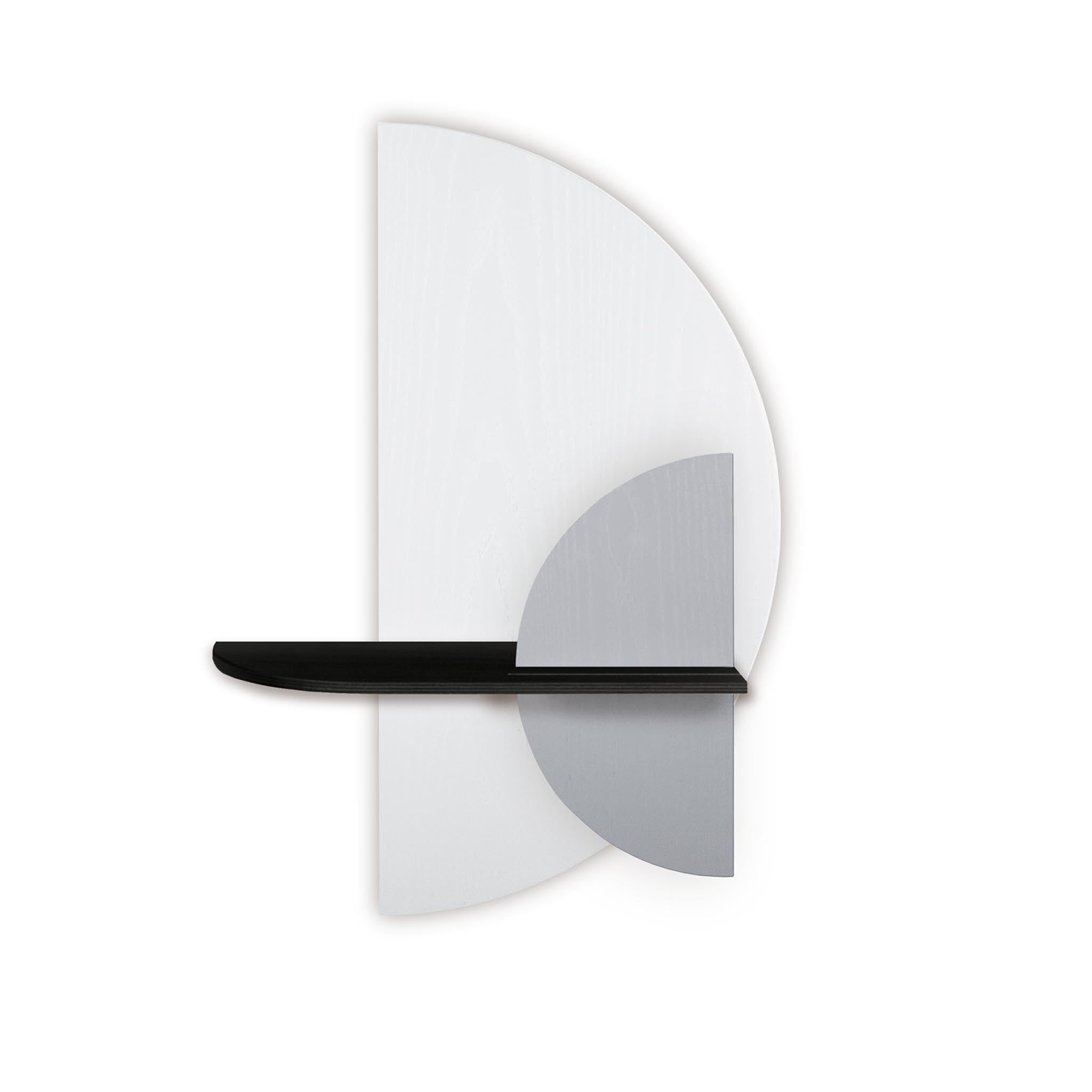 Alba wall shelf · White semicircle