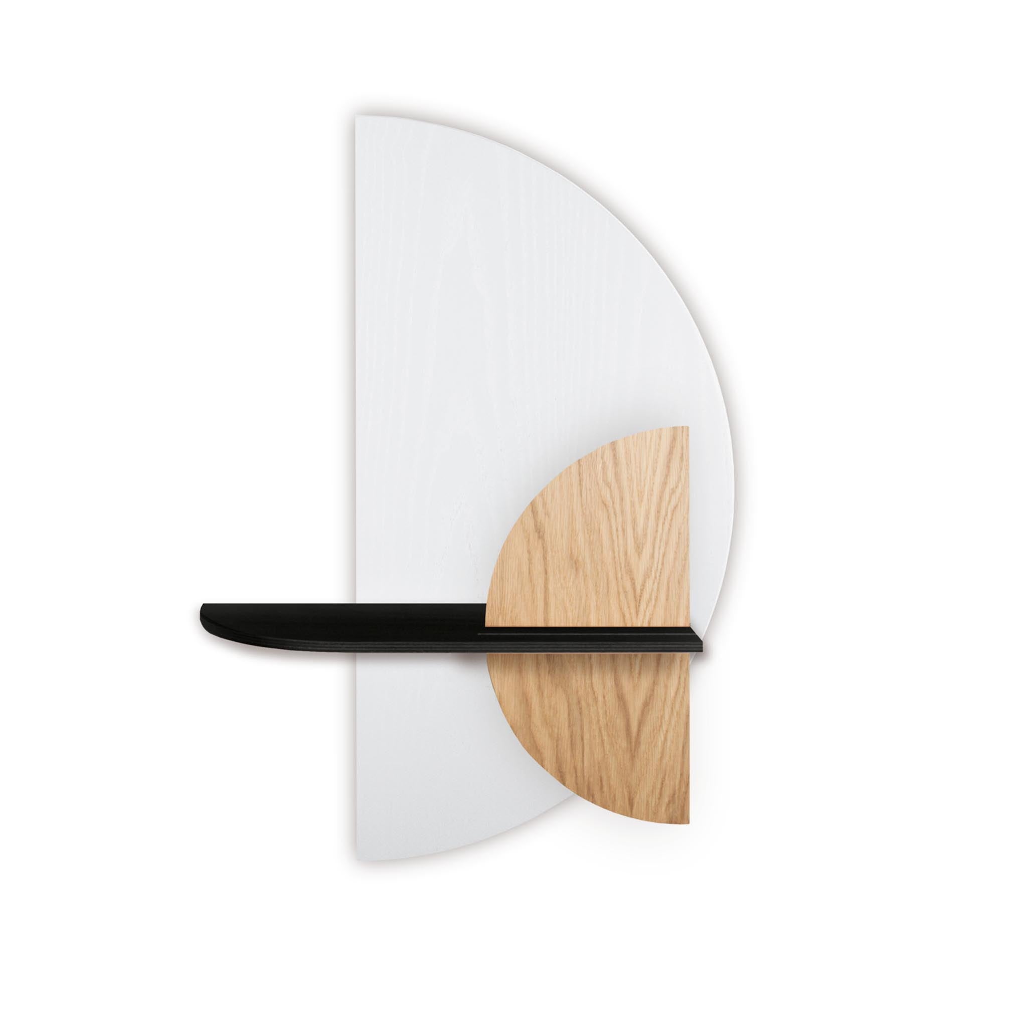 Alba wall shelf · White semicircle