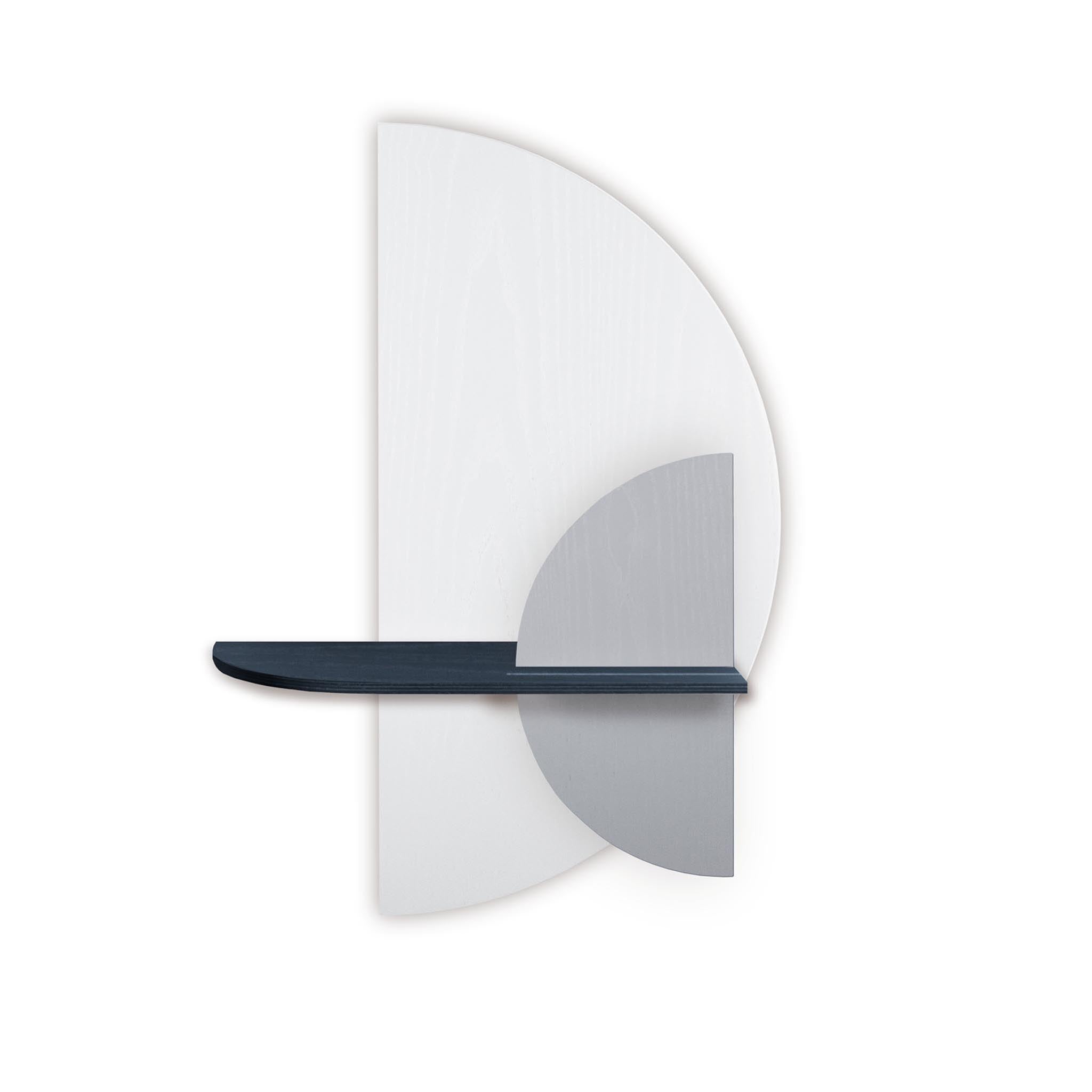 Alba wall shelf DUO · White semicircle