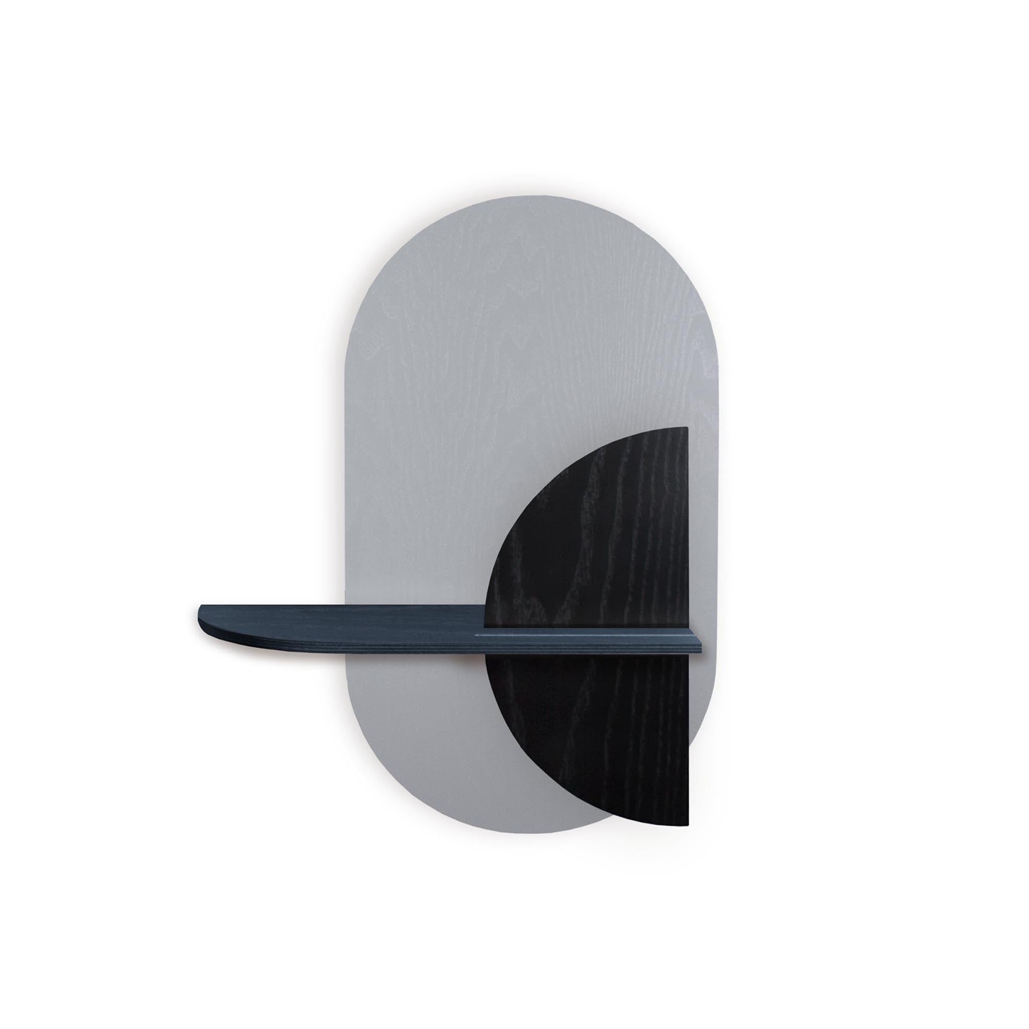 Alba wall shelf · Grey oval