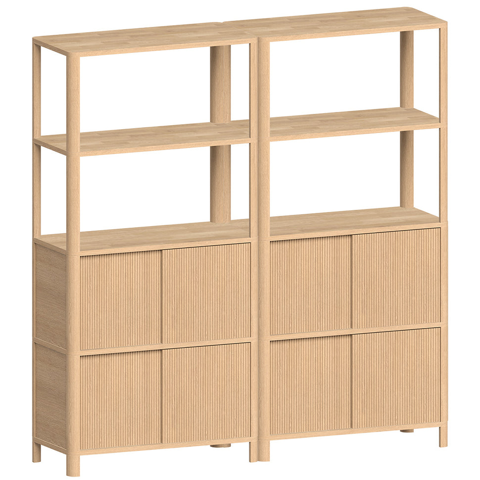 Cloe · Raumteiler aus Eiche mit Holztüren