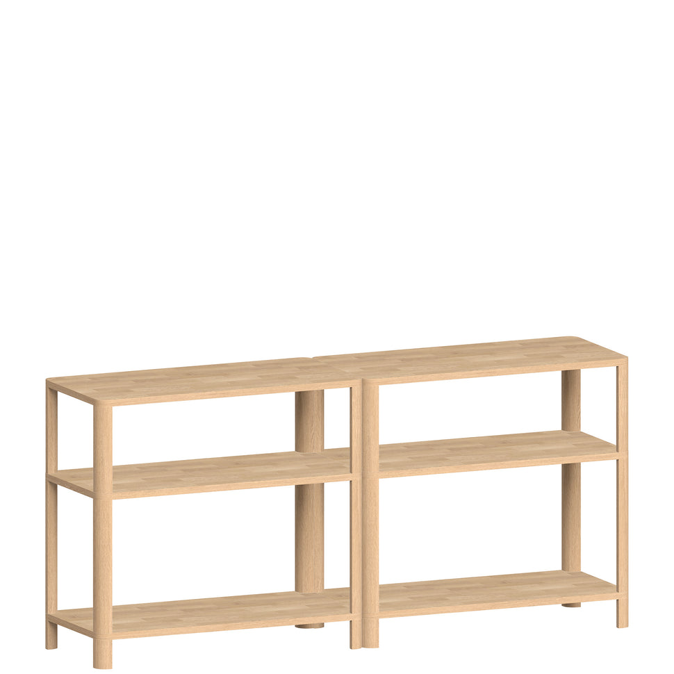 Cloe Oak Low Storage Unit