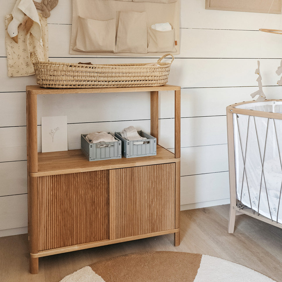 Cloe Oak Low Storage Unit